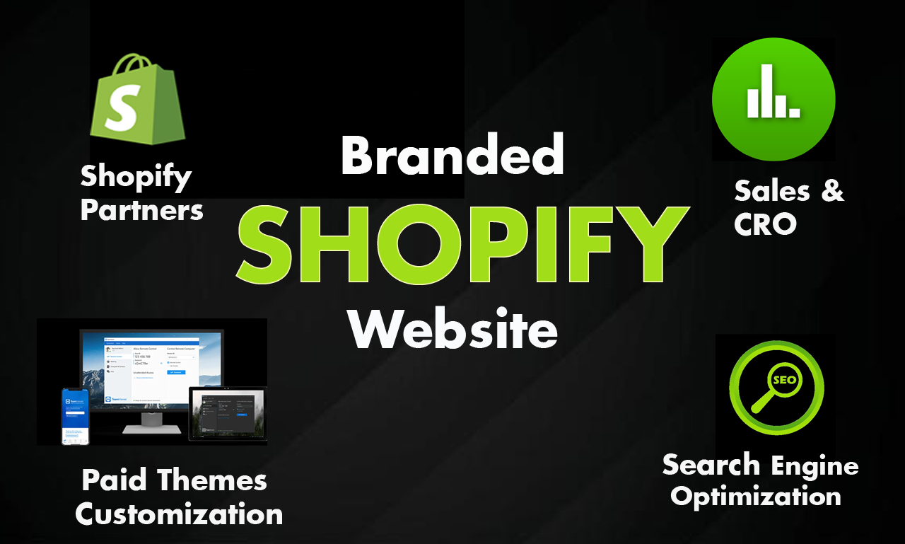 Branded Shopify website will be created for you!